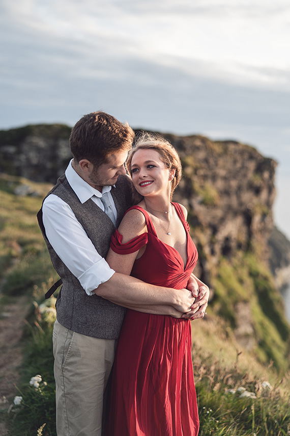 Photographer for engagement shoot at the cliffs of moher