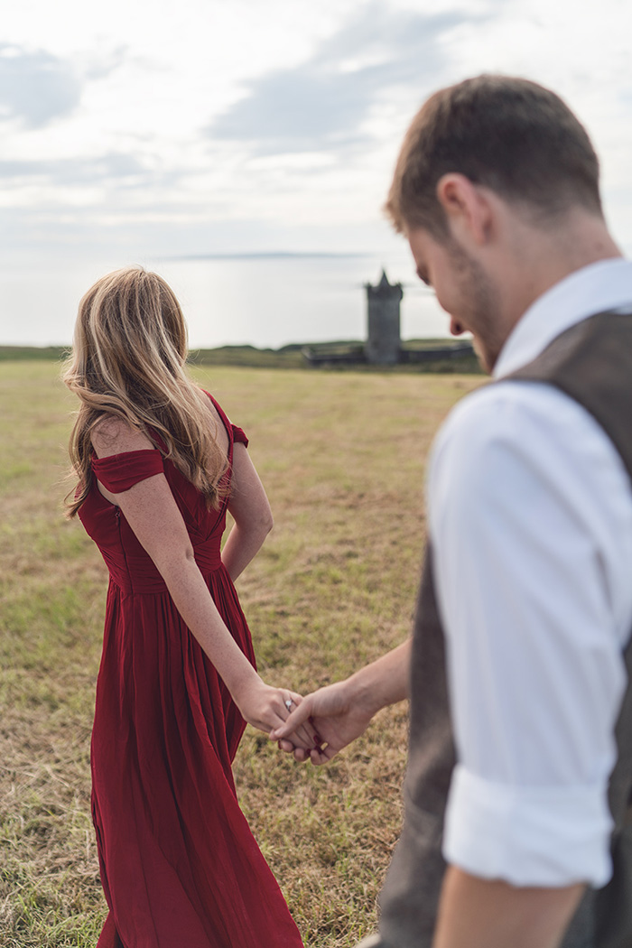 Engagement photography session with Gerard Conneely Photography near the cliffs of Moher