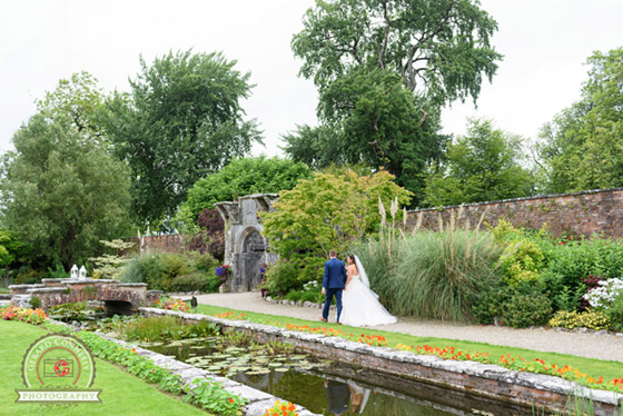dromoland castle walled garden real wedding