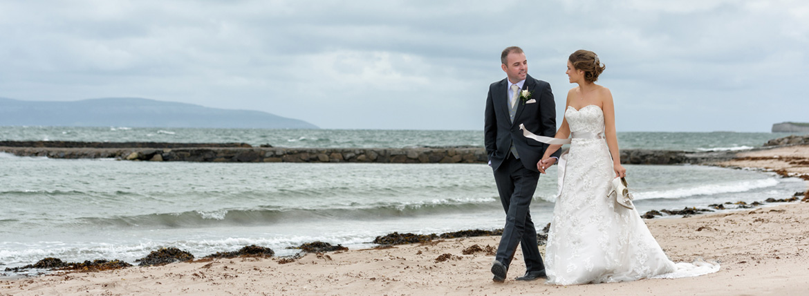 wedding photography on the beach salthill prom